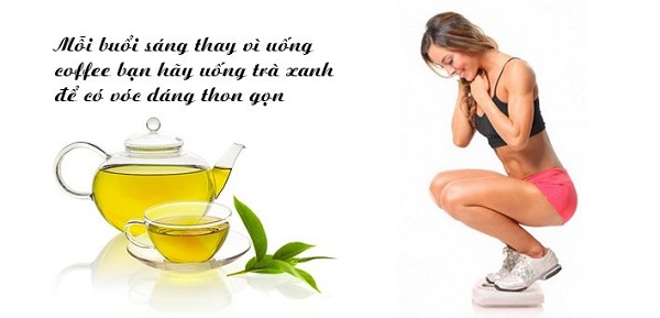 Uống trà xanh giảm cân