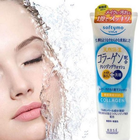 Sữa rửa mặt Kose Softymo Collagen Nhật Bản 190g
