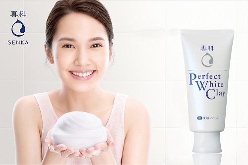 sữa rửa mặt Shiseido Senka Perfect White Clay 120g Nhật Bản 
