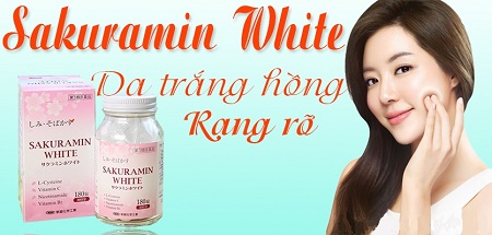 Viên uống trị nám, trắng da Sakuramin White Nhật Bản hộp 180 viên