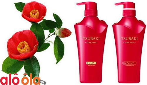 Bộ dầu gội Shiseido Tsubaki màu đỏ Shining Nhật Bản 450ml