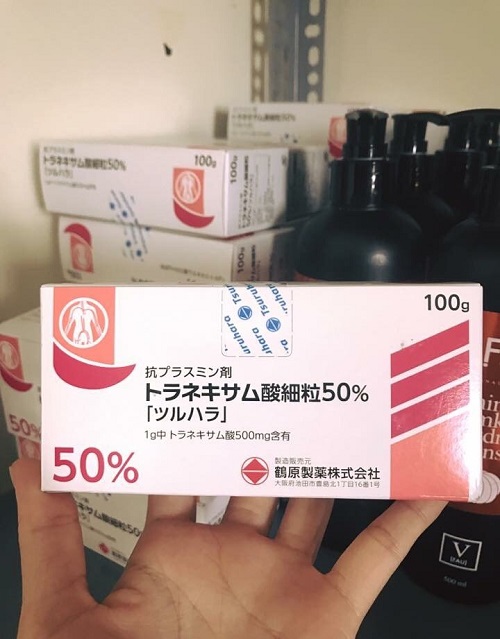 Bột uống trị nám transamin 100gr 50% Nhật Bản