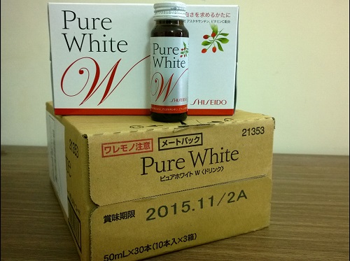 Nước uống trắng da Pure White Shiseido còn nguyên hộp