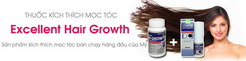 Xịt kích thích mọc tóc Excellent Hair Growth - tóc mau chóng mọc dày và khỏe