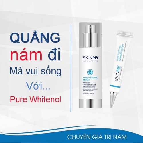 Kem trị nám và chống lão hoá da Skin M.D Pure Whitenol Intensive Cream	