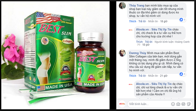 Review Best Slim Collagen trên facebook