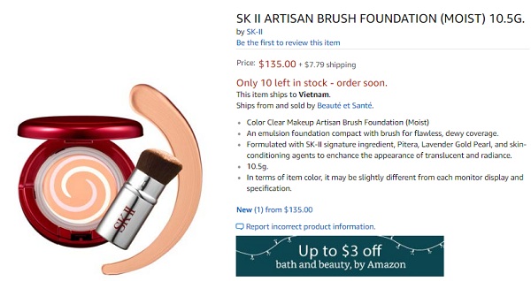 artisan brush foundation (moist) review