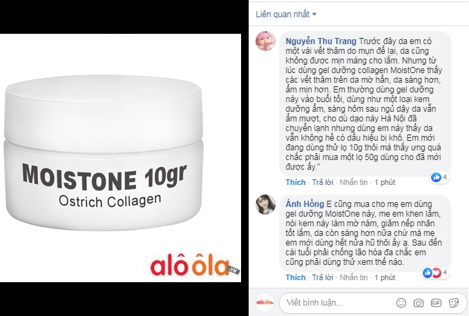 review collagen moistone 10g  