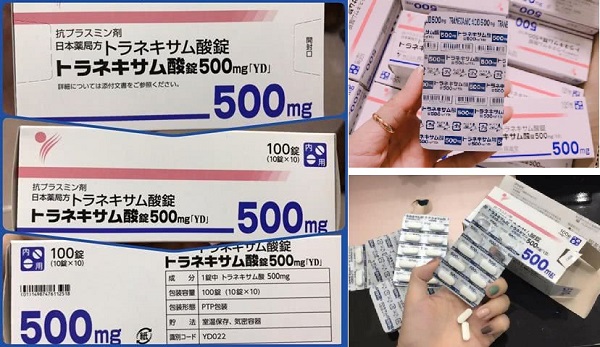transamin 500mg trắng da trị nám Nhật Bản