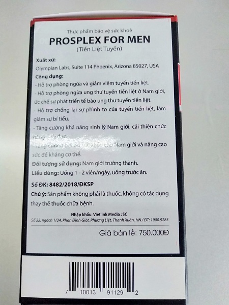 Viên Uống Prosplex For Men