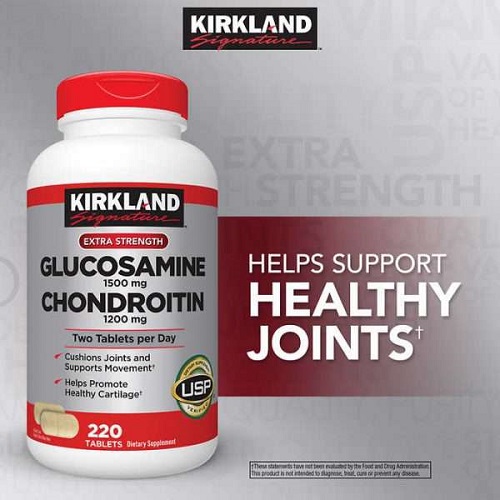 Glucosamine 1500mg&Chondroitin 1200mg Kirkland 220 viên