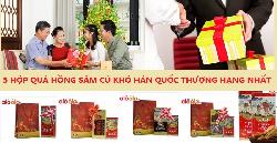 5 hộp quà hồng sâm củ khô Hàn Quốc thượng hạng tốt nhất thị trường