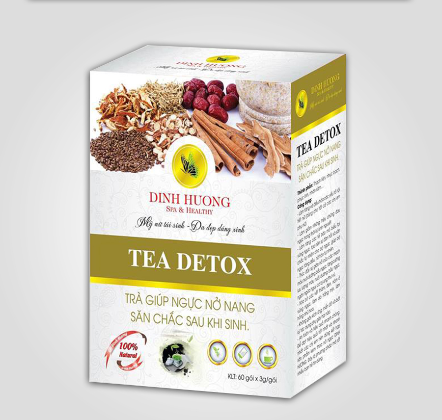 Trà tea detox - cho vòng 1 sau sinh nở nang săn chắc