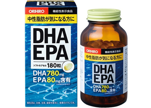 Viên uống bổ não DHA EPA Orihiro hộp 180 viên của Nhật Bản chính hãng