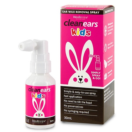Xịt tan ráy tai Clean Ears Kids 30ml chính hãng của Úc mẫu mới
