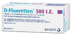 D- Fluoretten 500 I.E – Bổ sung Vitamin D chống còi xương cho trẻ sơ sinh