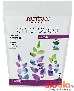 Chia Seed Nutiva - Hạt Black Chia  907g giảm cân của Mỹ