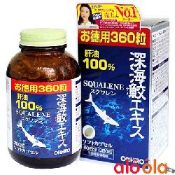 Viên uống dầu gan cá 100% Squalene Orihiro 360 viên Nhật Bản