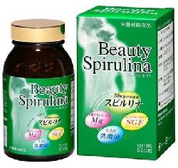 Tảo Beauty Spirulina Nhật Bản 550 viên - Làm đẹp da, ngăn ngừa lão hóa