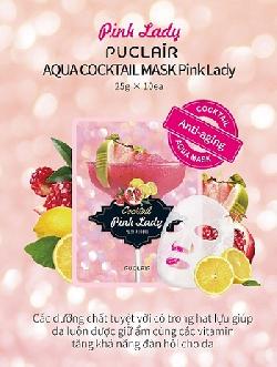 Mặt nạ dưỡng da chống lão hóa Puclair Aqua Cocktail Pink Lady Hàn Quốc