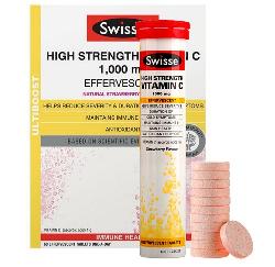Viên sủi bổ sung Vitamin C Swisse High Strength Vitamin C 1000mg Úc