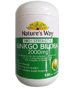 Viên uống bổ não Natures Way High Trength Ginkgo Biloba 2000mg Úc