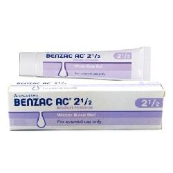 Gel trị mụn Galderma Benzac AC 2 1/2% Benzoyl Peroxide 60g