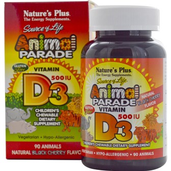 Kẹo tăng canxi Animal Parade Vitamin D3 500IU Nature's Plus