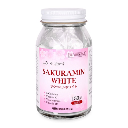 Viên uống trị nám, trắng da Sakuramin White Nhật Bản hộp 180 viên