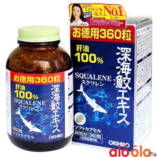 Viên uống dầu gan cá 100% Squalene Orihiro 360 viên Nhật bản