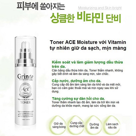 nước hoa hồng vitamin ace moisture toner 100ml 1