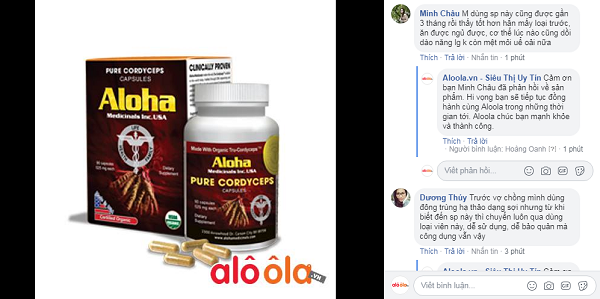 viên uống aloha pure cordyceps review từ khách hàng aloola