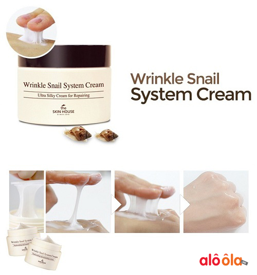 Công dụng của kem ốc sên Wrinkle Snail System Cream The Skin House