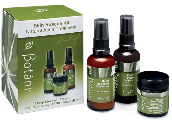 Bộ ba bước chăm sóc da mụn Rescue Skin Kit – Botáni