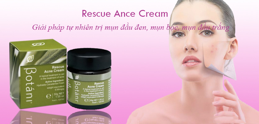 Kem giảm mụn hữu cơ Botáni Rescue Acne Cream 