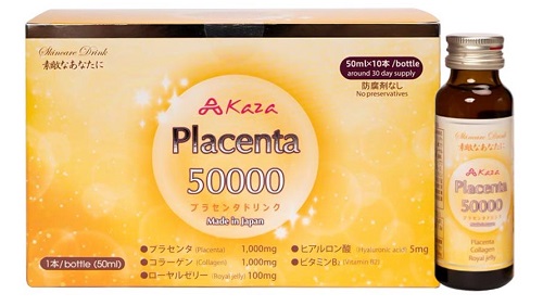 nước uống đẹp da kaza placenta