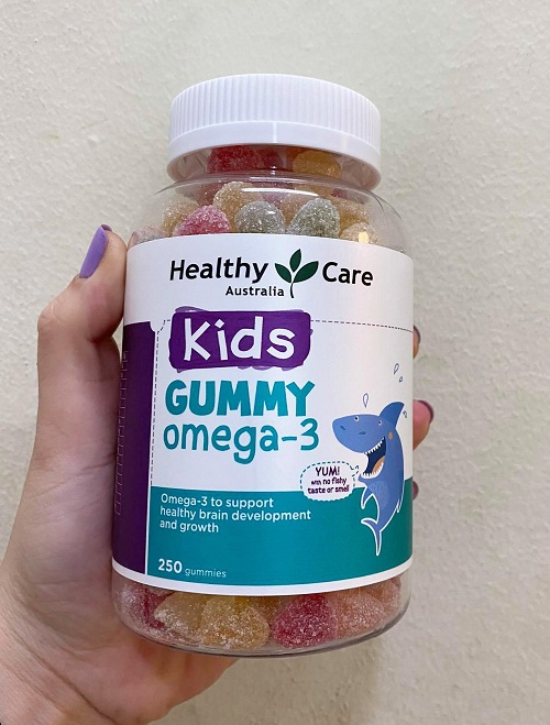 Kẹo dẻo Gummy Omega-3 Healthy Care 250 viên Úc bổ sung omega 3 cho bé