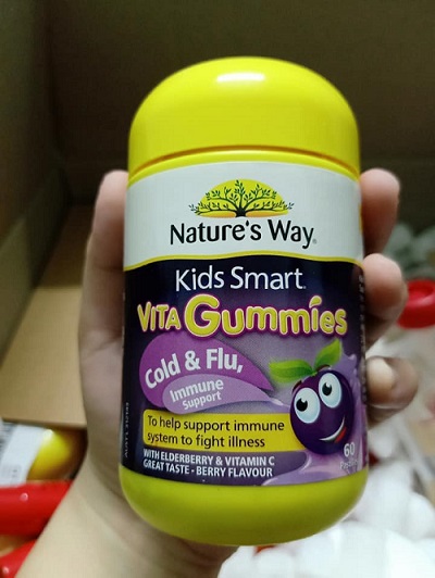 Kẹo Vita Gummies Cold & Flu Natures Way hỗ trợ phòng ngừa cảm cúm cho bé