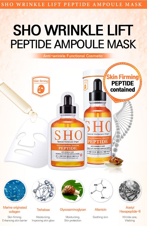Mặt nạ sho ampoule mask – Peptide Anti giúp dưỡng ẩm làm trắng da