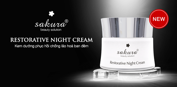 Kem dưỡng phục hồi chống lão hoá ban đêm Sakura Restorative Night Cream