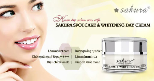 Kem giảm nám cao cấp ban ngày Sakura spots care & whitening day cream