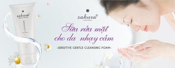 Sữa rửa mặt chăm sóc da nhạy cảm Sakura Gentle Cleanser