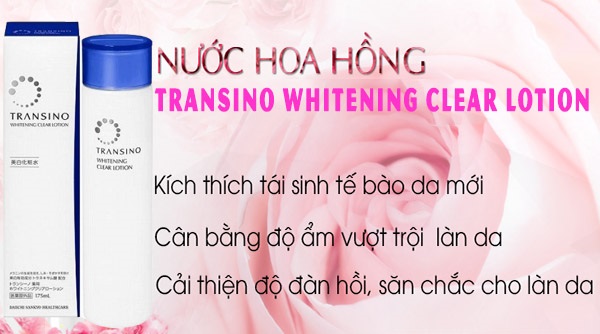 Review Nước Hoa Hồng Transino Whitening Clear Lotion 