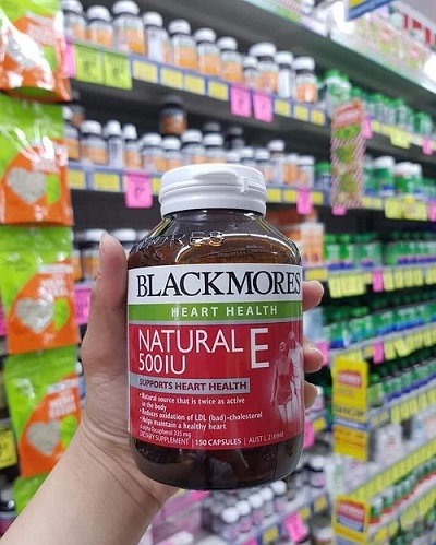 Viên uống Blackmores Natural Vitamin E 500IU hộp 150 viên của Úc