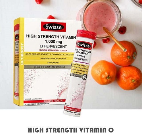 Viên sủi bổ sung Vitamin C Swisse High Strength Vitamin C 1000mg Ú