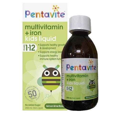 Vitamin tổng hợp và sắt Pentavite Multivitamins cho bé từ 1-12 tuổi