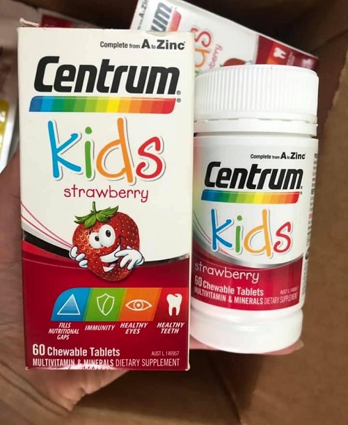 Vitamin tổng hợp cho bé Centrum Kids Strawberry 60 viên Úc