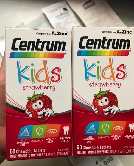 vitamin tổng hợp cho bé Centrum Kids Strawberry Úc