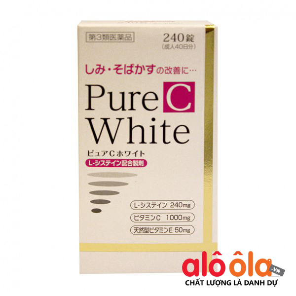 Viên uống trắng da Pure White C 240 viên Nhật Bản 