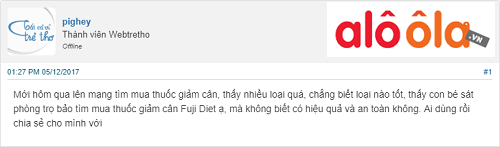 Một số review về Fuji Diet trên webtretho